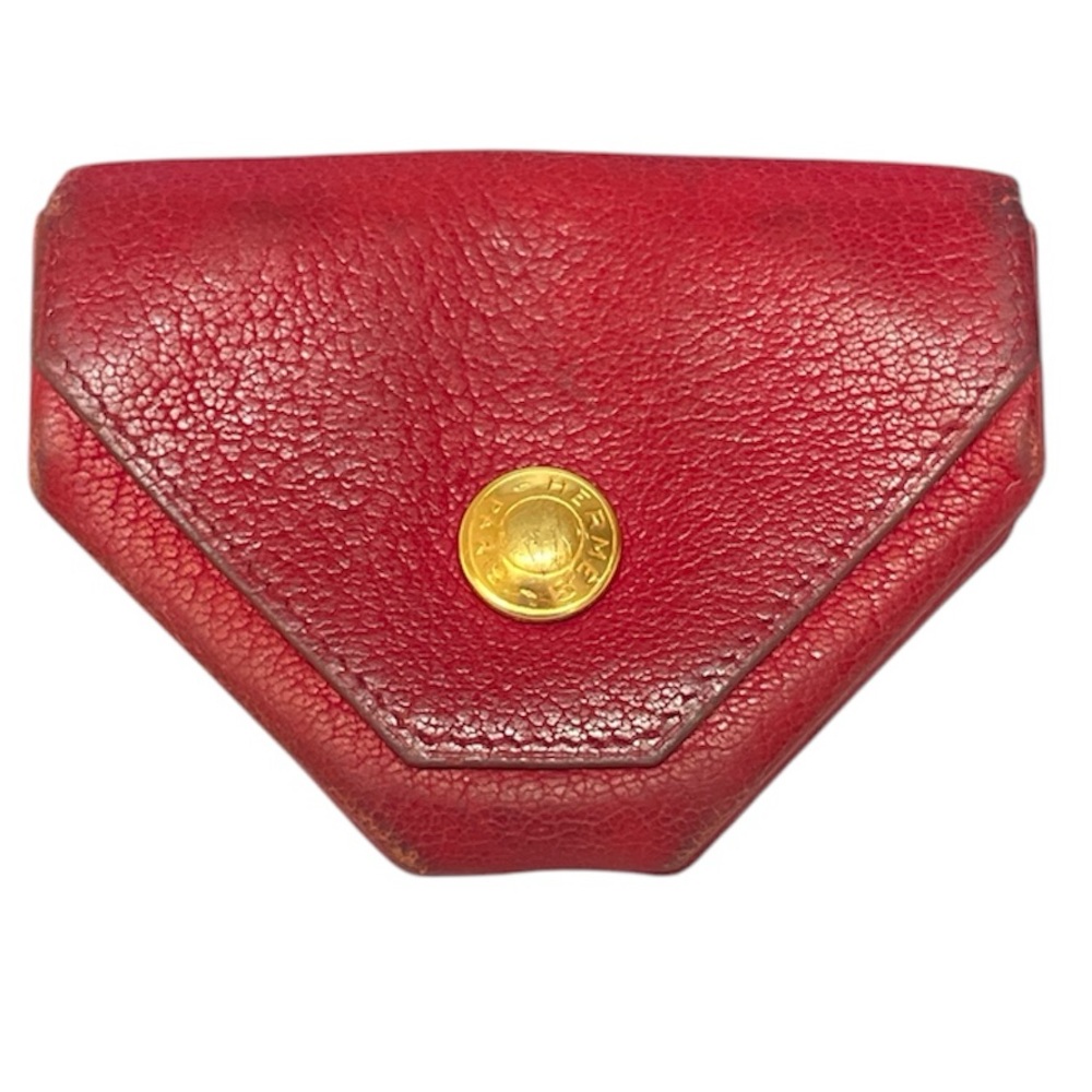 Rare! Authentic Hermes Double Sided Coin Purse with Gold & Silver Hardware
